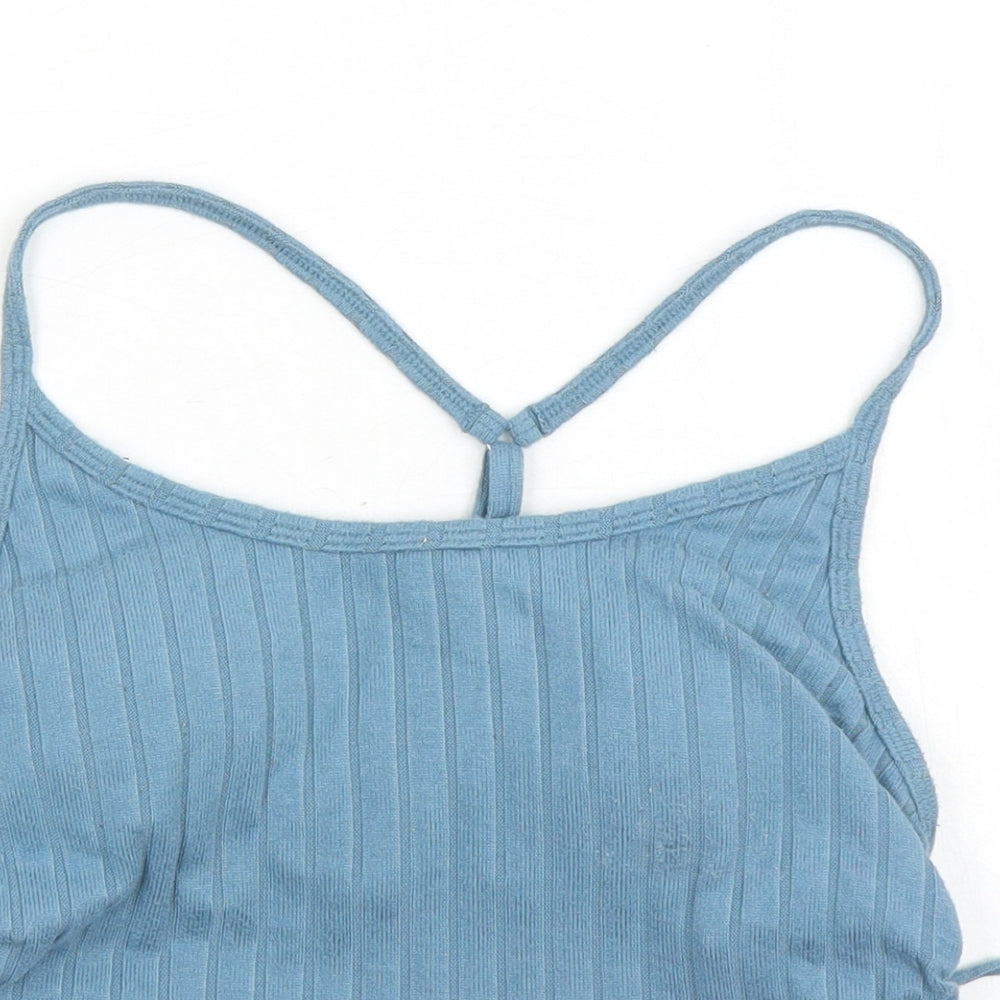 Womens UK Size M Gilly Hicks Blue Cropped Tank