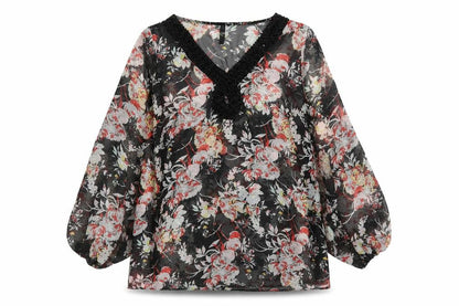 Womens UK Size 18 Evans Black Basic Blouse