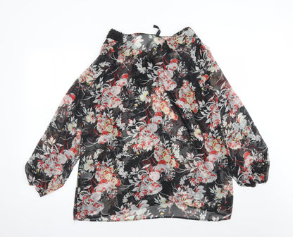 Womens UK Size 18 Evans Black Basic Blouse