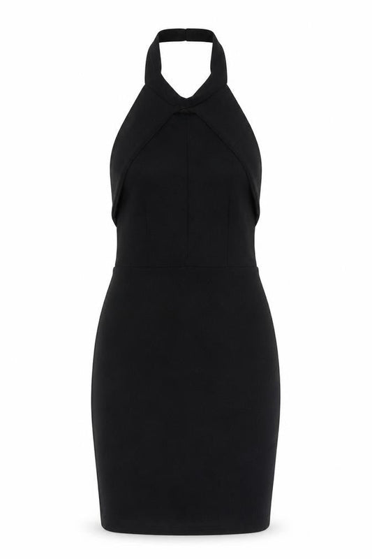 Bella London Womens Black Polyester Bodycon Size 10 Halter Pullover