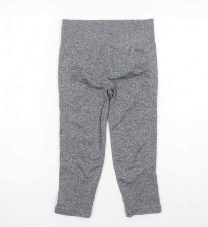 USA Pro Womens Grey Polyamide Capri Leggings Size 8 L16 in Regular