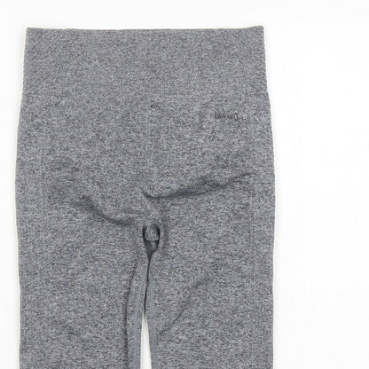 USA Pro Womens Grey Polyamide Capri Leggings Size 8 L16 in Regular