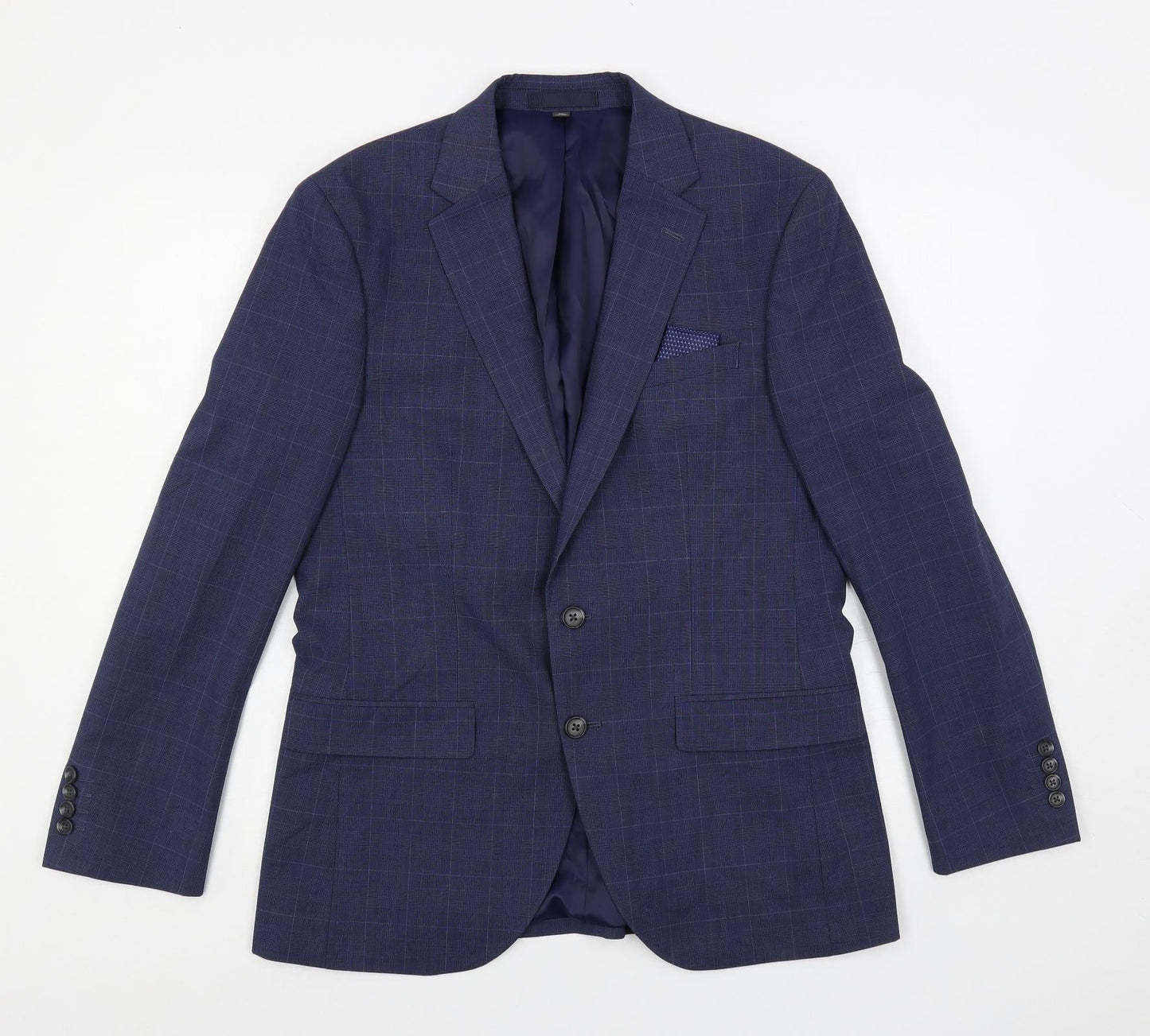 Mens UK Size 40 Marks and Spencer Regular Blue Suit Jacket