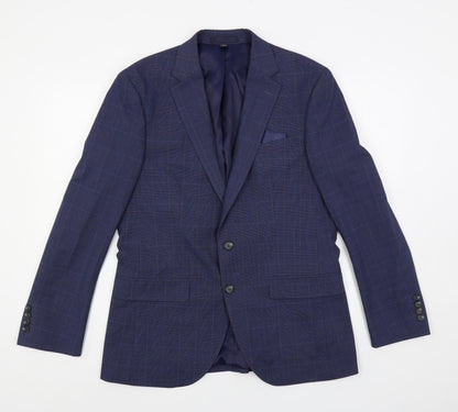 Mens UK Size 40 Marks and Spencer Regular Blue Suit Jacket