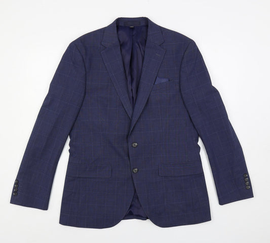 Mens UK Size 40 Marks and Spencer Regular Blue Suit Jacket
