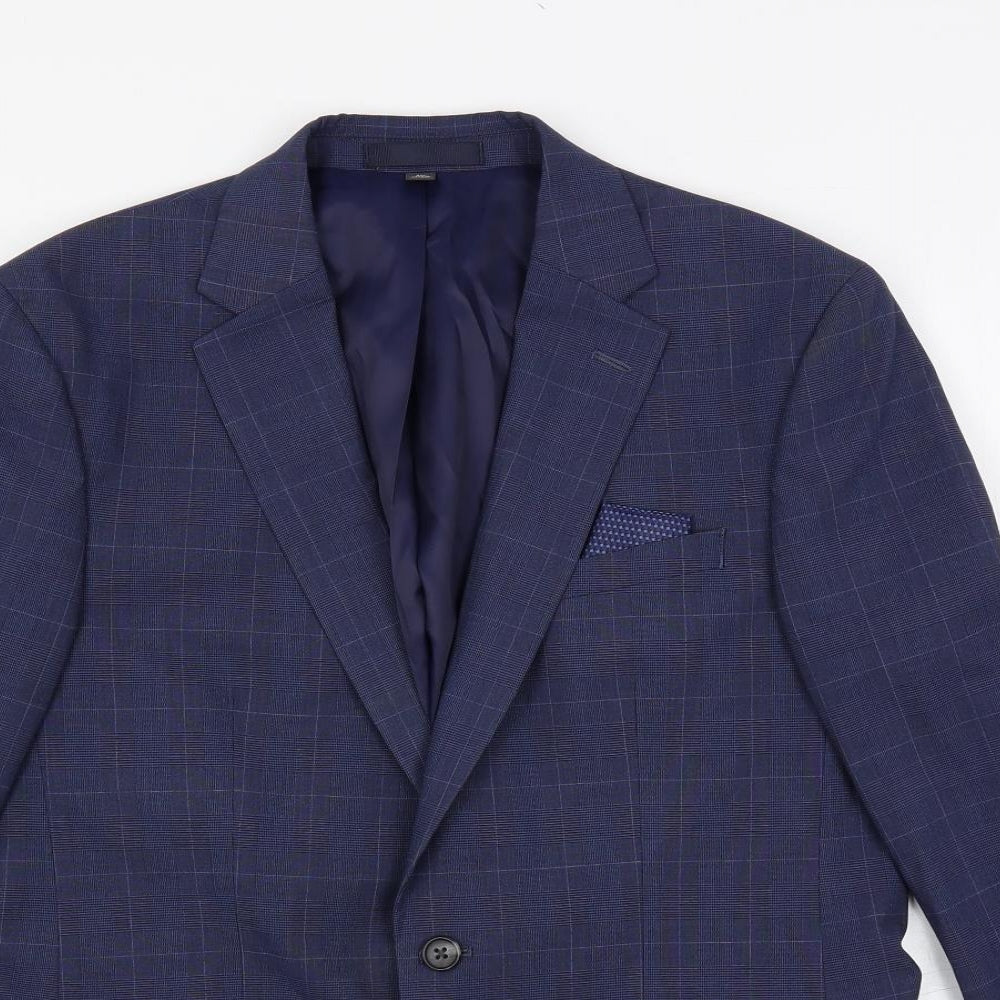 Mens UK Size 40 Marks and Spencer Regular Blue Suit Jacket