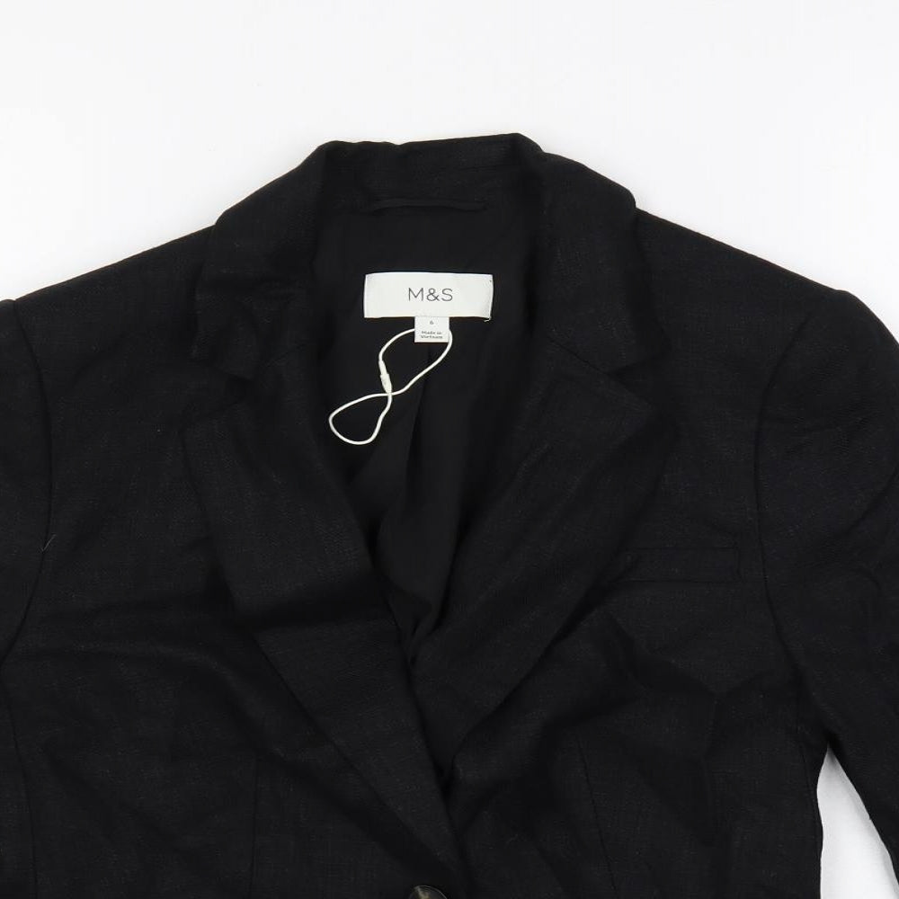 Womens UK Size 6 Marks and Spencer Black Jacket