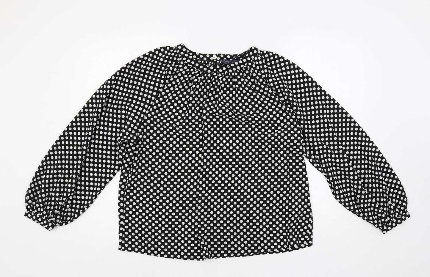 Womens UK Size 8 Marks and Spencer Black Basic Blouse