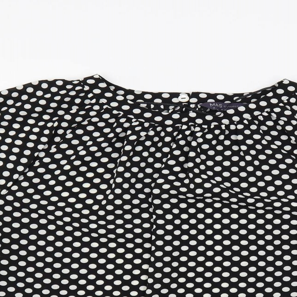 Womens UK Size 8 Marks and Spencer Black Basic Blouse