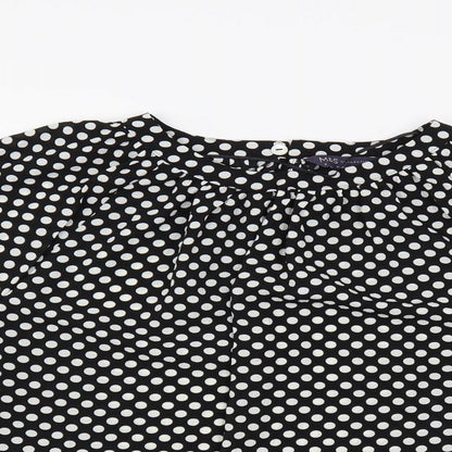 Womens UK Size 8 Marks and Spencer Black Basic Blouse