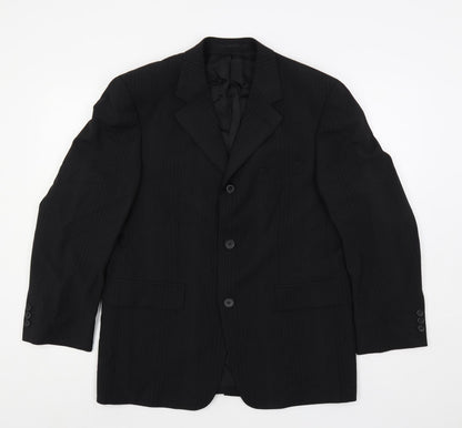 Mens UK Size 38 Tom English Regular Black Suit Jacket