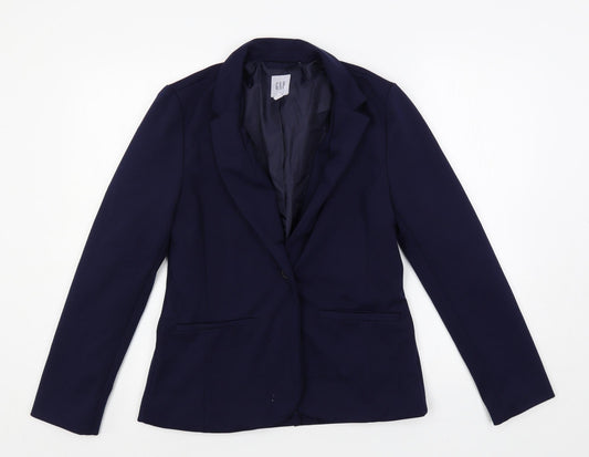 Gap Womens Blue Jacket Blazer Size 6 Button