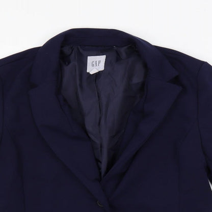 Gap Womens Blue Jacket Blazer Size 6 Button