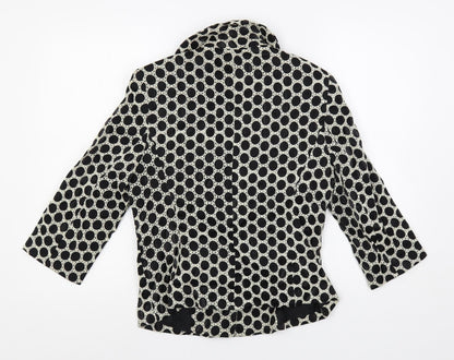 Alex & Co. Womens Black Polka Dot Jacket Blazer Size 10 Button