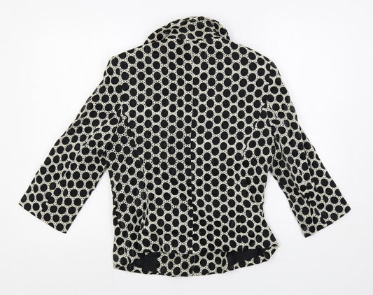 Alex & Co. Womens Black Polka Dot Jacket Blazer Size 10 Button