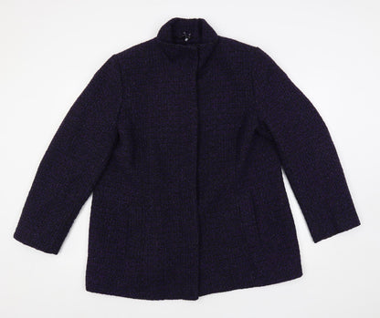 Womens UK Size 18 Classic Purple Overcoat