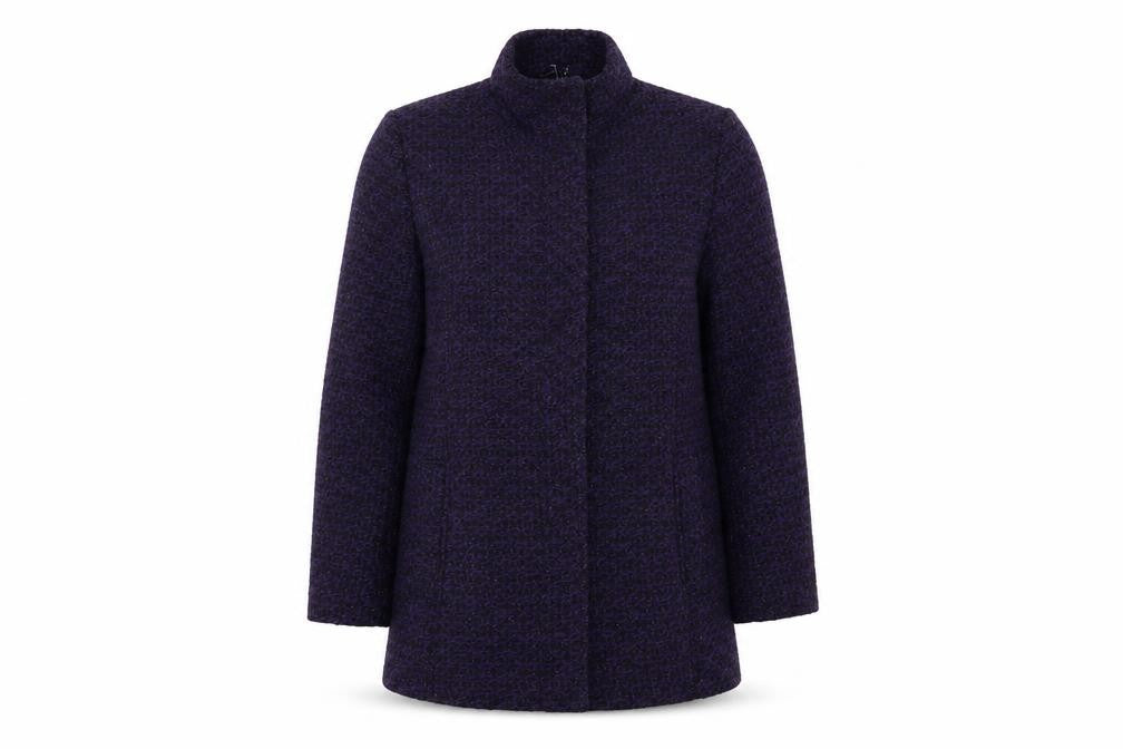Womens UK Size 18 Classic Purple Overcoat