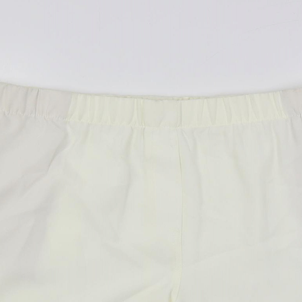 Marks and Spencer Womens Ivory Polyester Basic Shorts Size 22 L5 in Regular Pull On - Elastic Waist