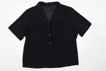 essence Womens Blue Jacket Blazer Size 24 Button