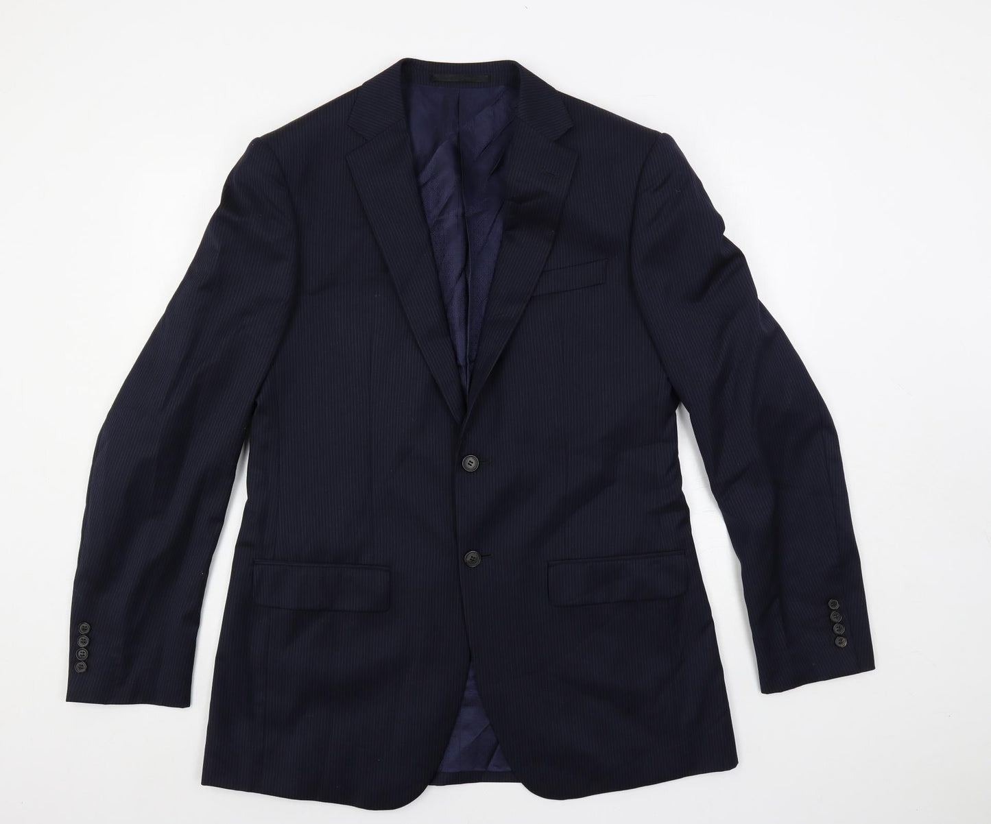 Mens UK Size 40 Marks and Spencer Regular Blue Suit Jacket