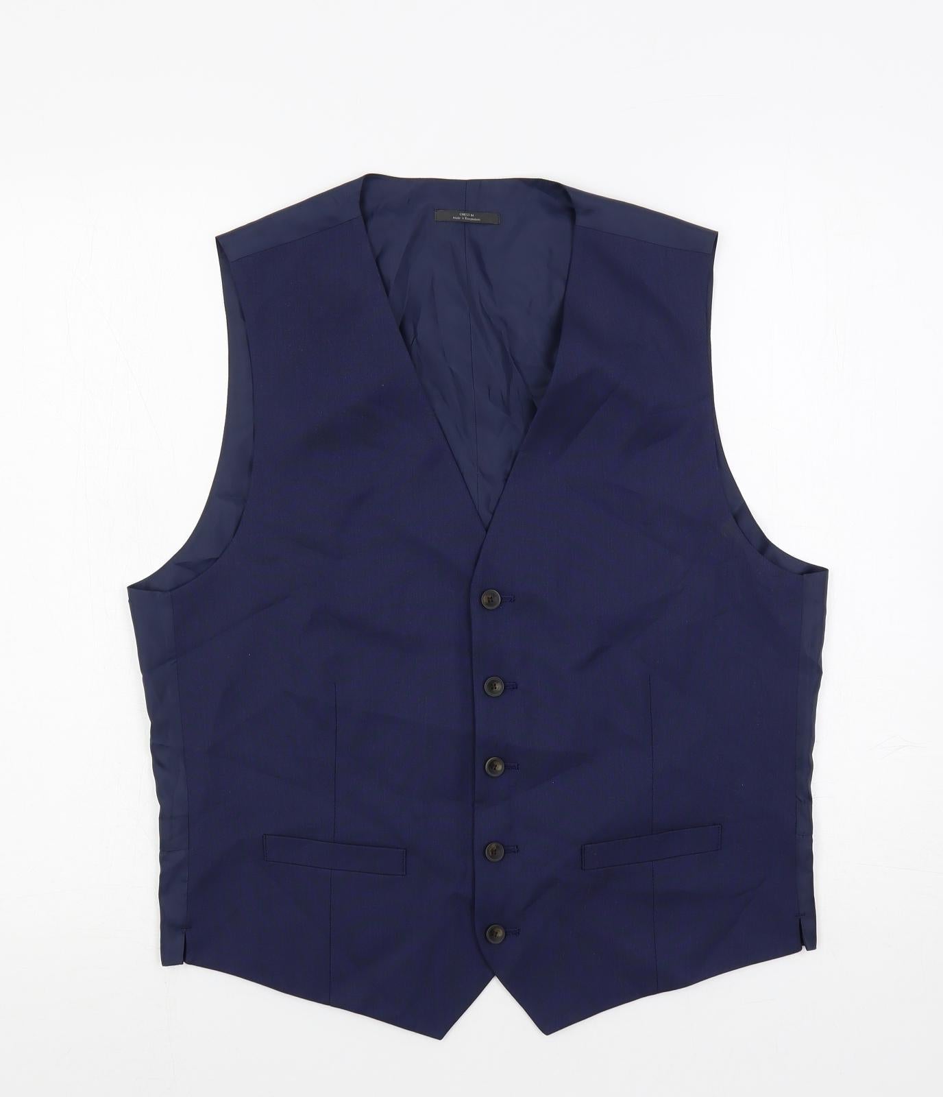 Mens UK Size 40 Marks and Spencer Regular Blue Suit Jacket
