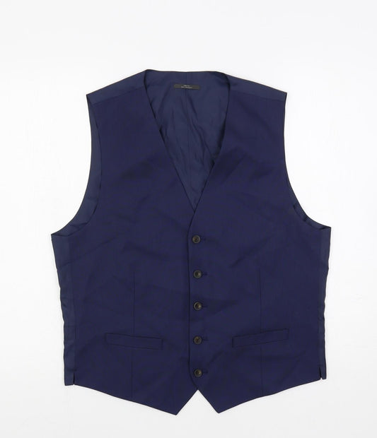 Mens UK Size 40 Marks and Spencer Regular Blue Suit Jacket