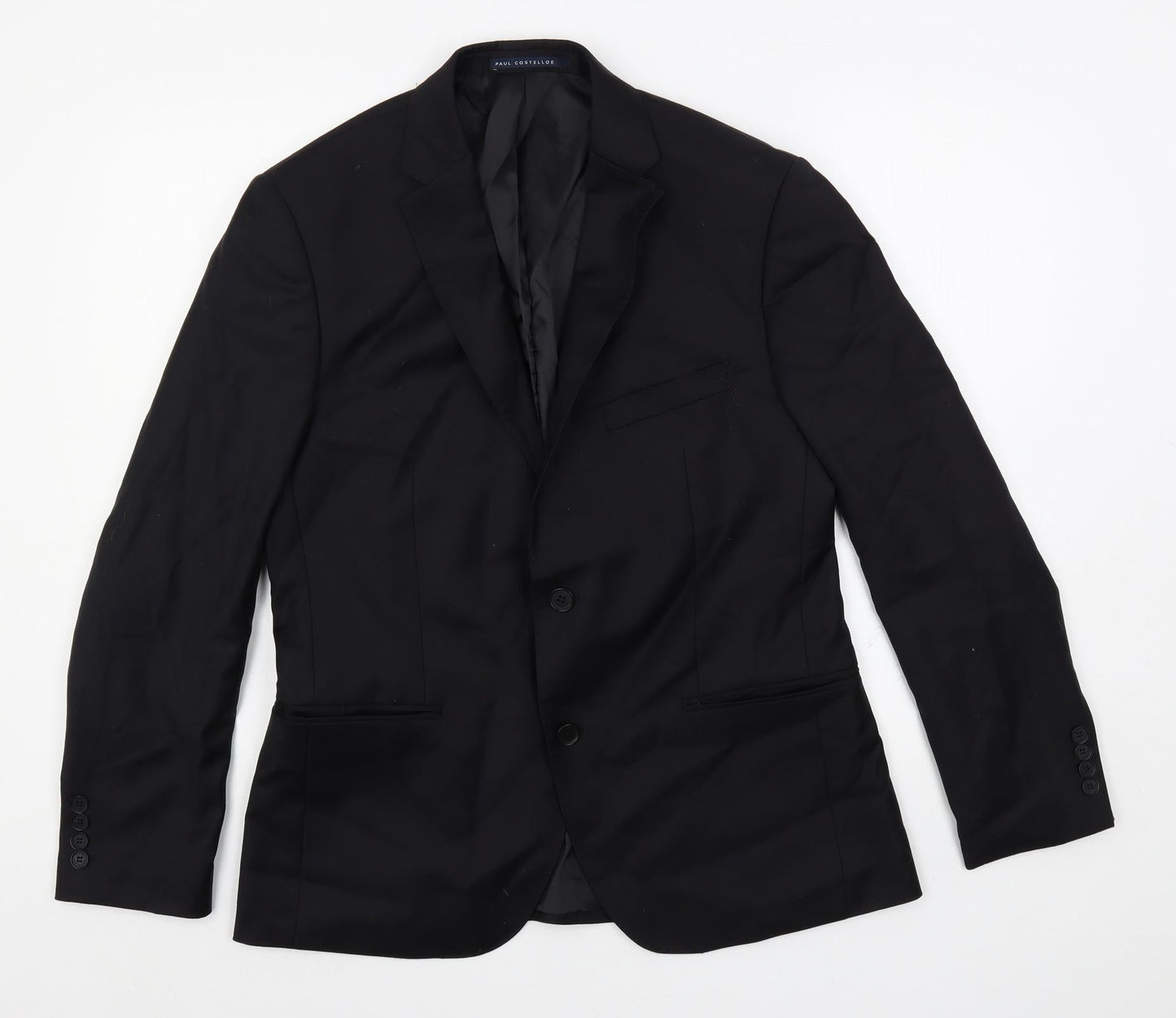 Mens UK Size 40 Paul Costelloe Regular Black Suit Jacket