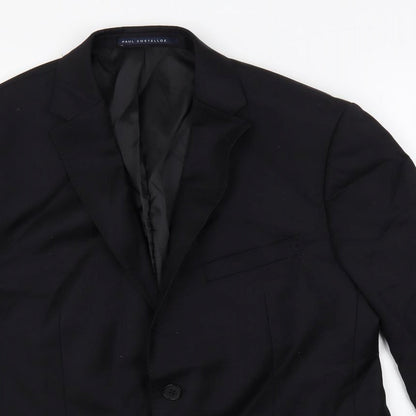 Mens UK Size 40 Paul Costelloe Regular Black Suit Jacket