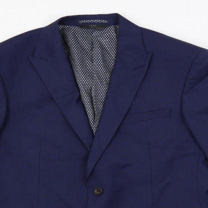 Mens UK Size 40 Marks and Spencer Regular Blue Suit Jacket