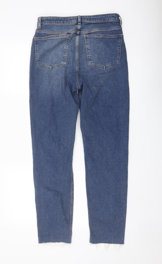 Denim & Co. Womens Blue Cotton Skinny Jeans Size 12 L28 in Regular Button