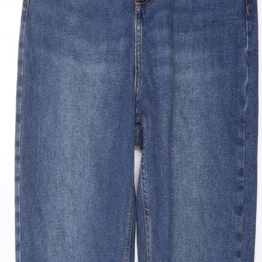 Denim & Co. Womens Blue Cotton Skinny Jeans Size 12 L28 in Regular Button