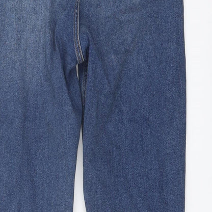 Denim & Co. Womens Blue Cotton Skinny Jeans Size 12 L28 in Regular Button