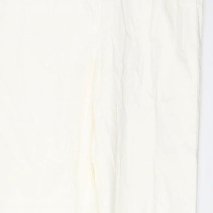 Womens UK Size 12 Marks and Spencer Regular Fit  Ivory Trousers