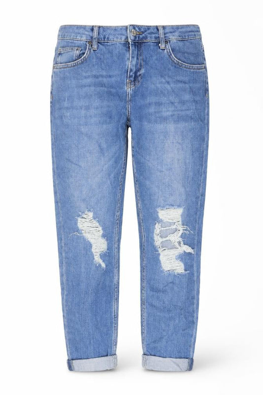 Womens UK Size 30 in Topshop Regular Fit Mom Blue Jeans