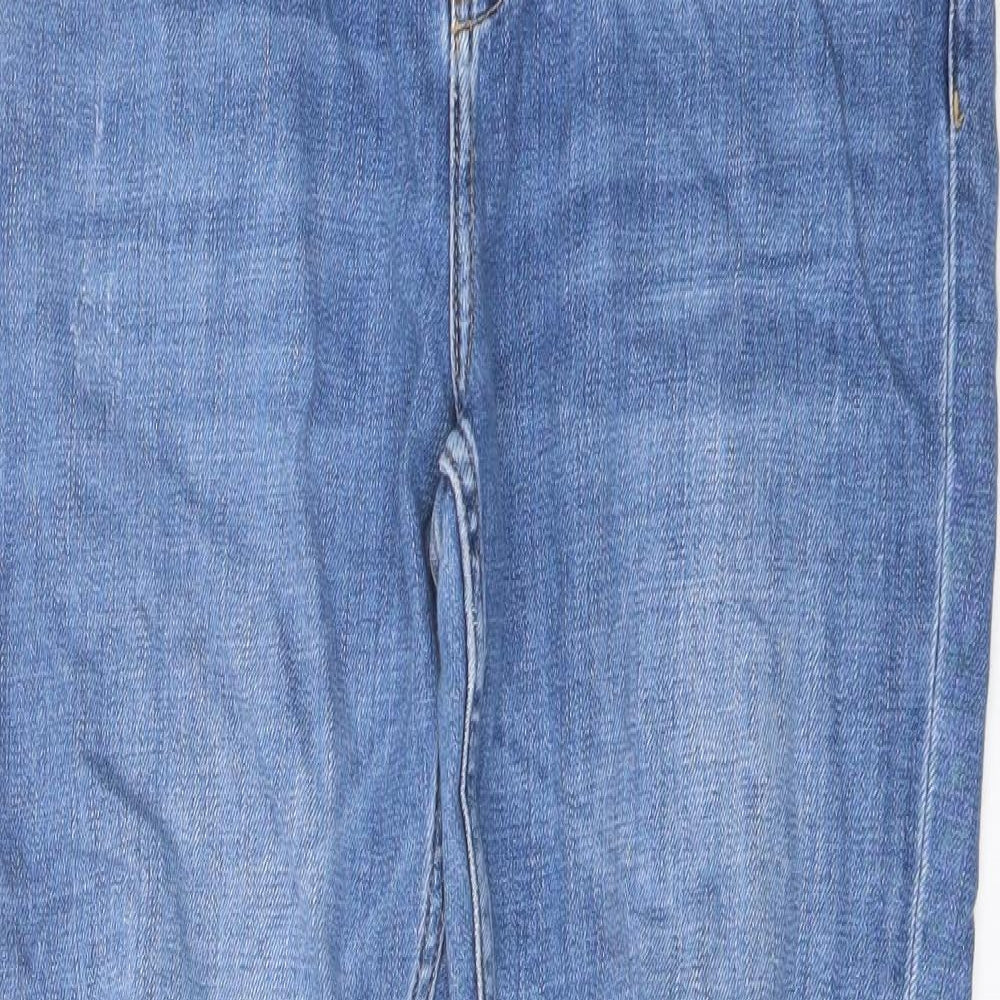 Topshop Womens Blue Cotton Mom Jeans Size 30 in L26 in Regular Button