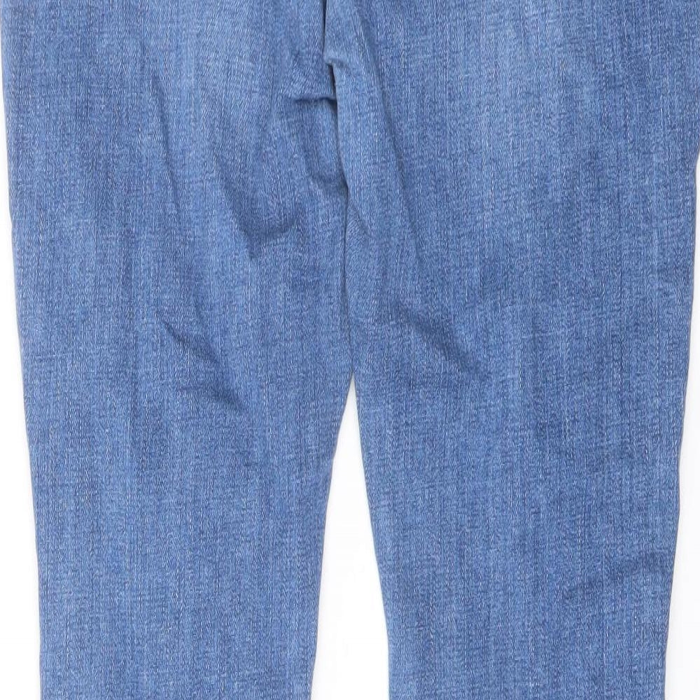 Topshop Womens Blue Cotton Mom Jeans Size 30 in L26 in Regular Button