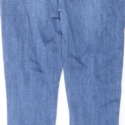 Topshop Womens Blue Cotton Mom Jeans Size 30 in L26 in Regular Button