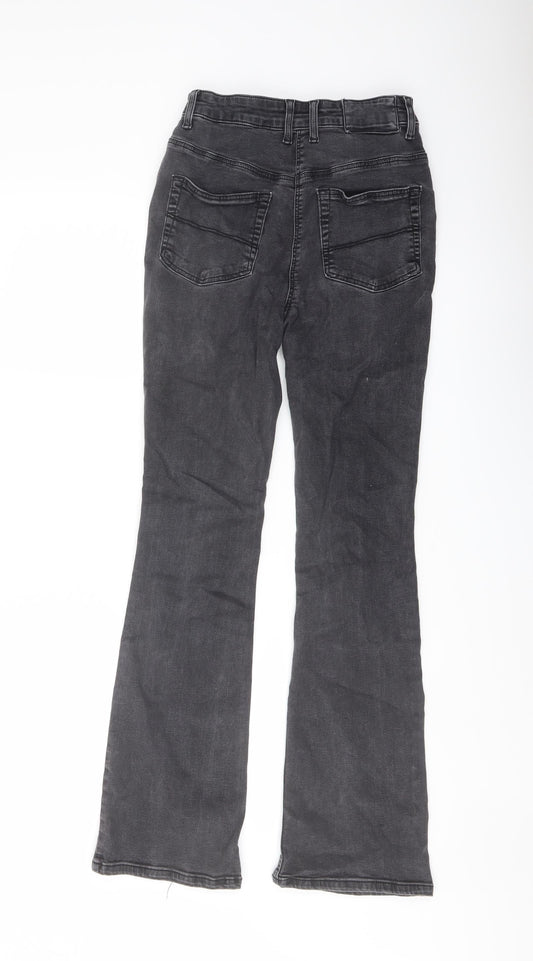 COLLUSION Womens Grey Cotton Bootcut Jeans Size 26 in L30 in Regular Button