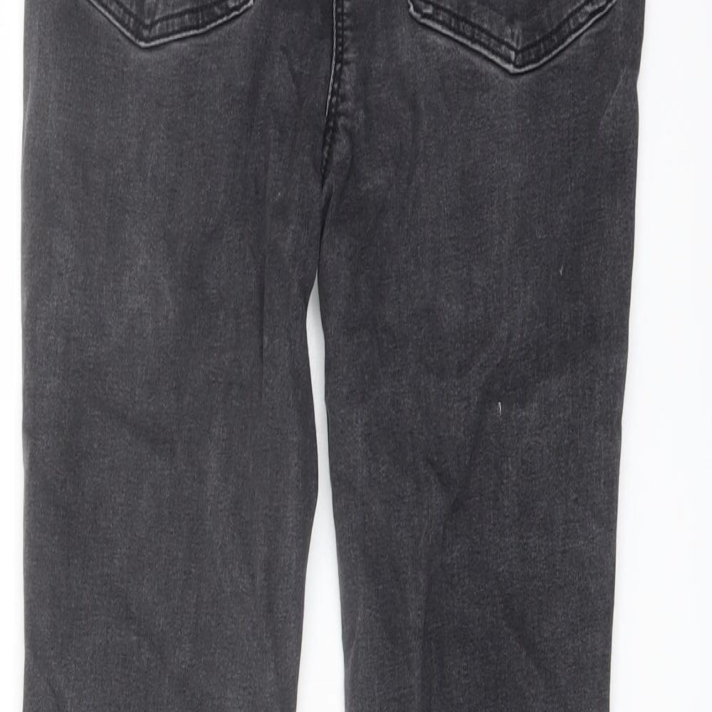 COLLUSION Womens Grey Cotton Bootcut Jeans Size 26 in L30 in Regular Button
