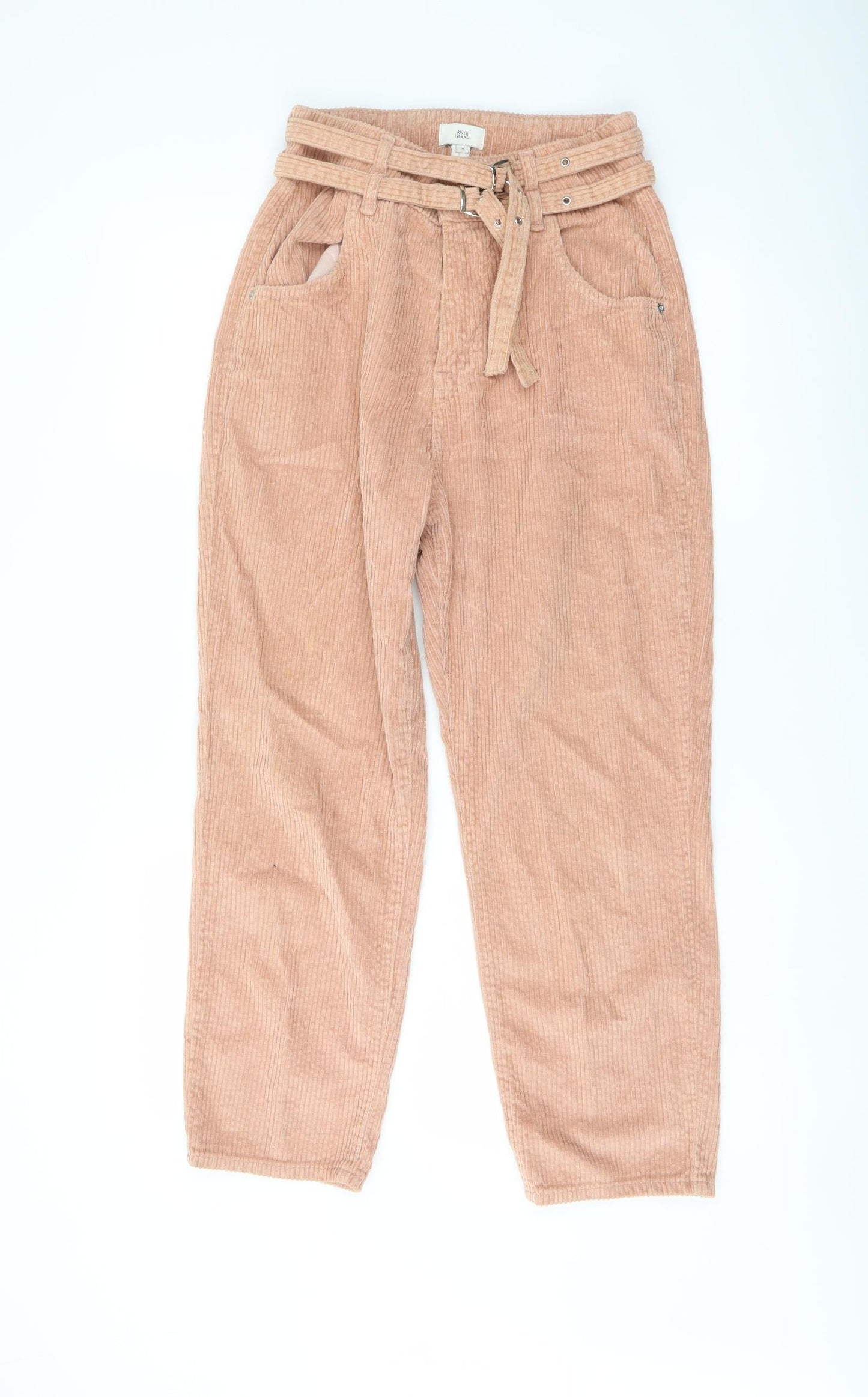 Womens UK Size 8 River Island Regular Fit  Pink Trousers
