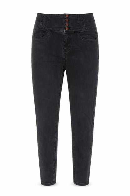 New Look Womens Black Cotton Skinny Jeans Size 10 L24 in Regular Button