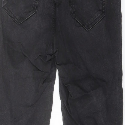 New Look Womens Black Cotton Skinny Jeans Size 10 L24 in Regular Button