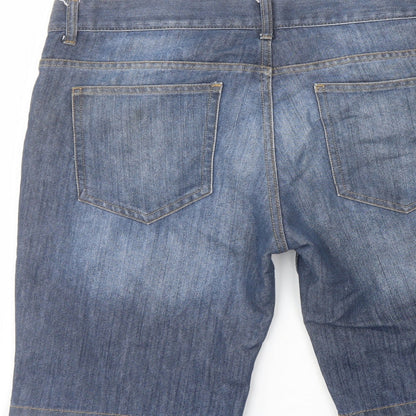 Denim & Co. Mens Blue Cotton Bermuda Shorts Size 30 in L10 in Regular Button