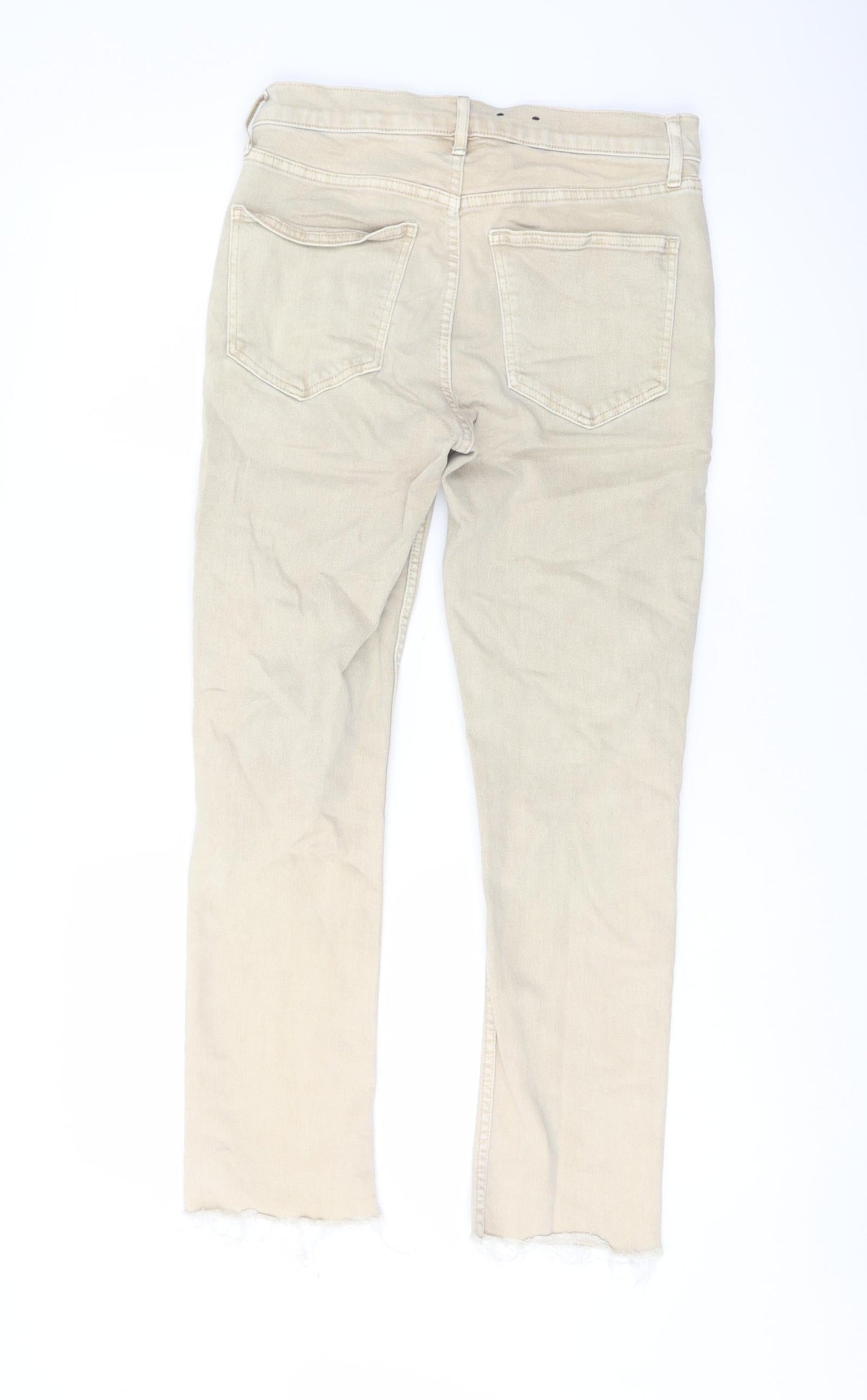 Gap Womens Beige Cotton Straight Jeans Size 26 in L28 in Regular Button