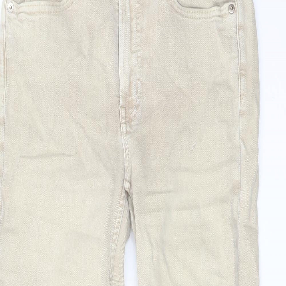Gap Womens Beige Cotton Straight Jeans Size 26 in L28 in Regular Button