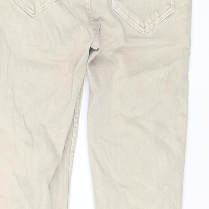Gap Womens Beige Cotton Straight Jeans Size 26 in L28 in Regular Button