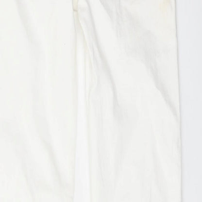 Womens UK Size 10 Marks and Spencer Regular Fit Straight Ivory Jeans