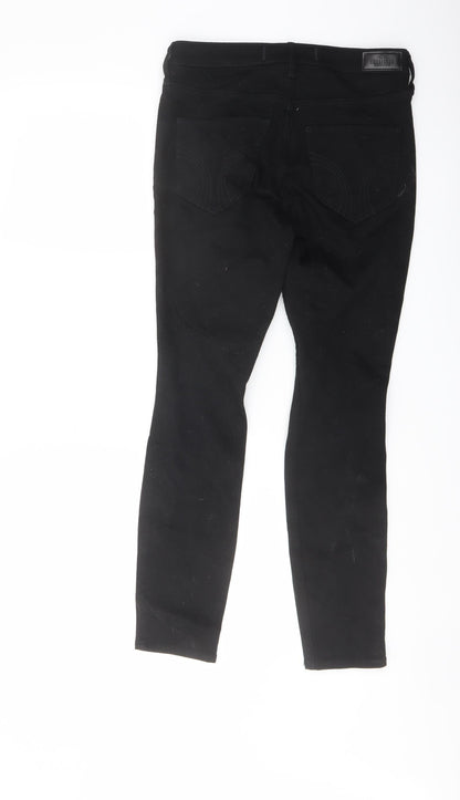 Hollister Womens Black Cotton Skinny Jeans Size 27 in L26 in Regular Button