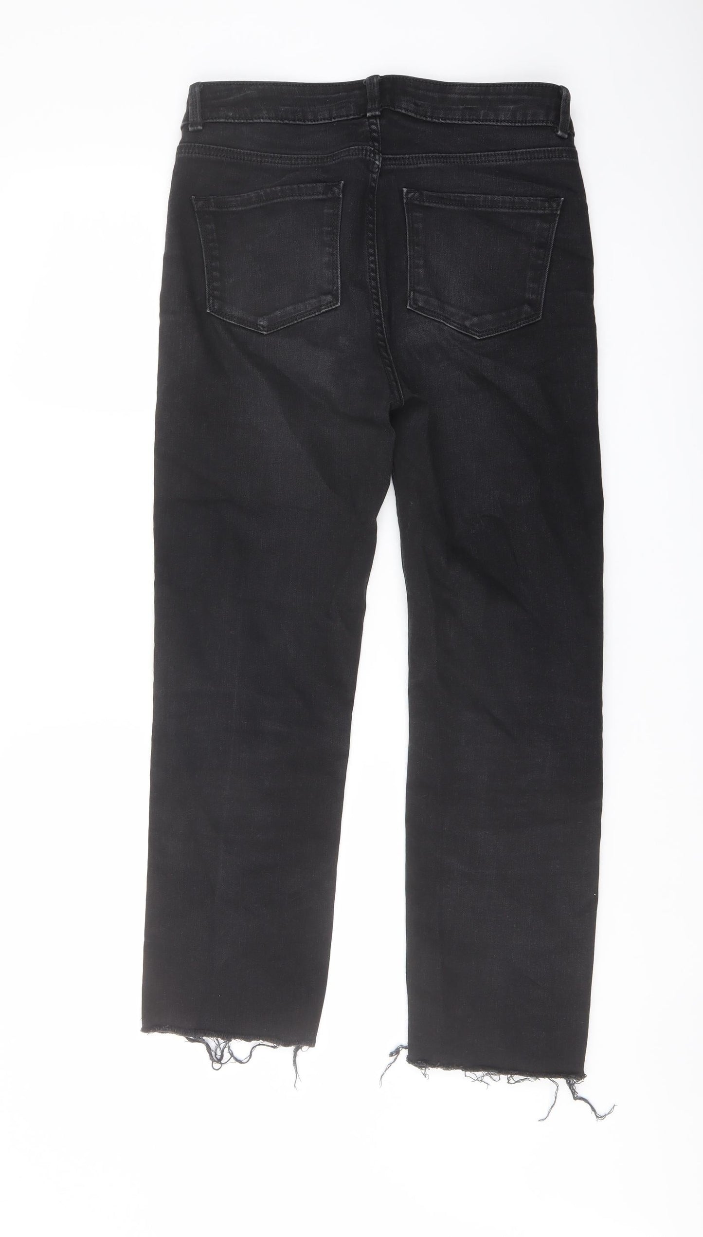 Womens UK Size 10 Marks and Spencer Regular Fit Straight Black Jeans