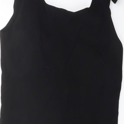 Blanes Womens Black Polyester Pencil Dress Size 16 Round Neck Zip